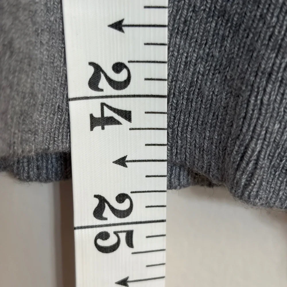 Banana Republic Luxury Blend Silk Cotton Cashmere V-Neck Sweater Grey Mens Small